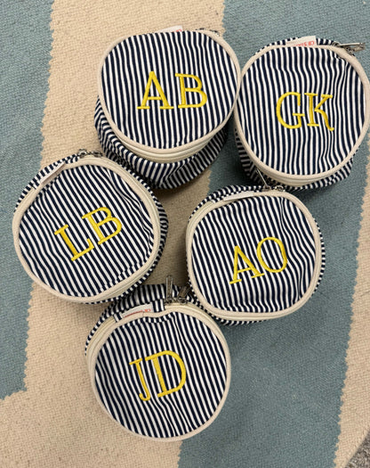 Stripe Circle Travel Case