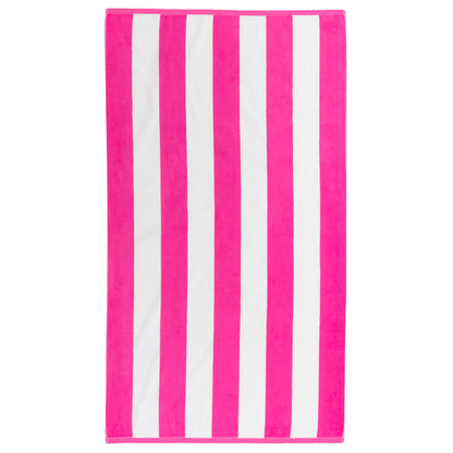 Cabana Stripe Terry Velour Beach Towel