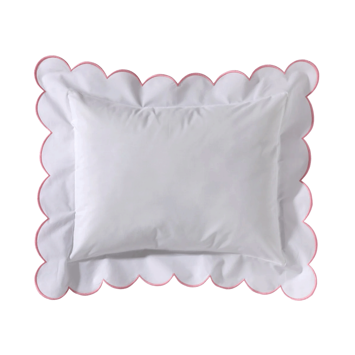 Baby Pillow with Scalloped Edge