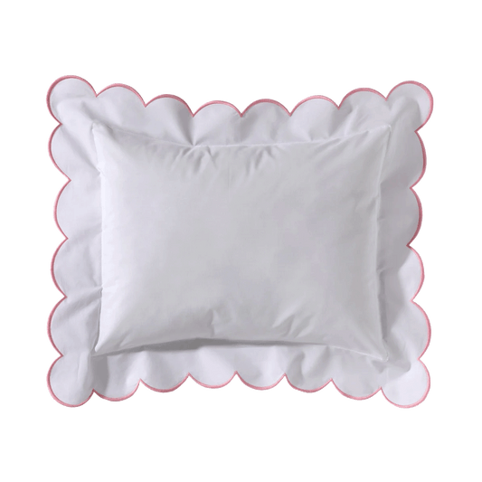 Baby Pillow with Scalloped Edge