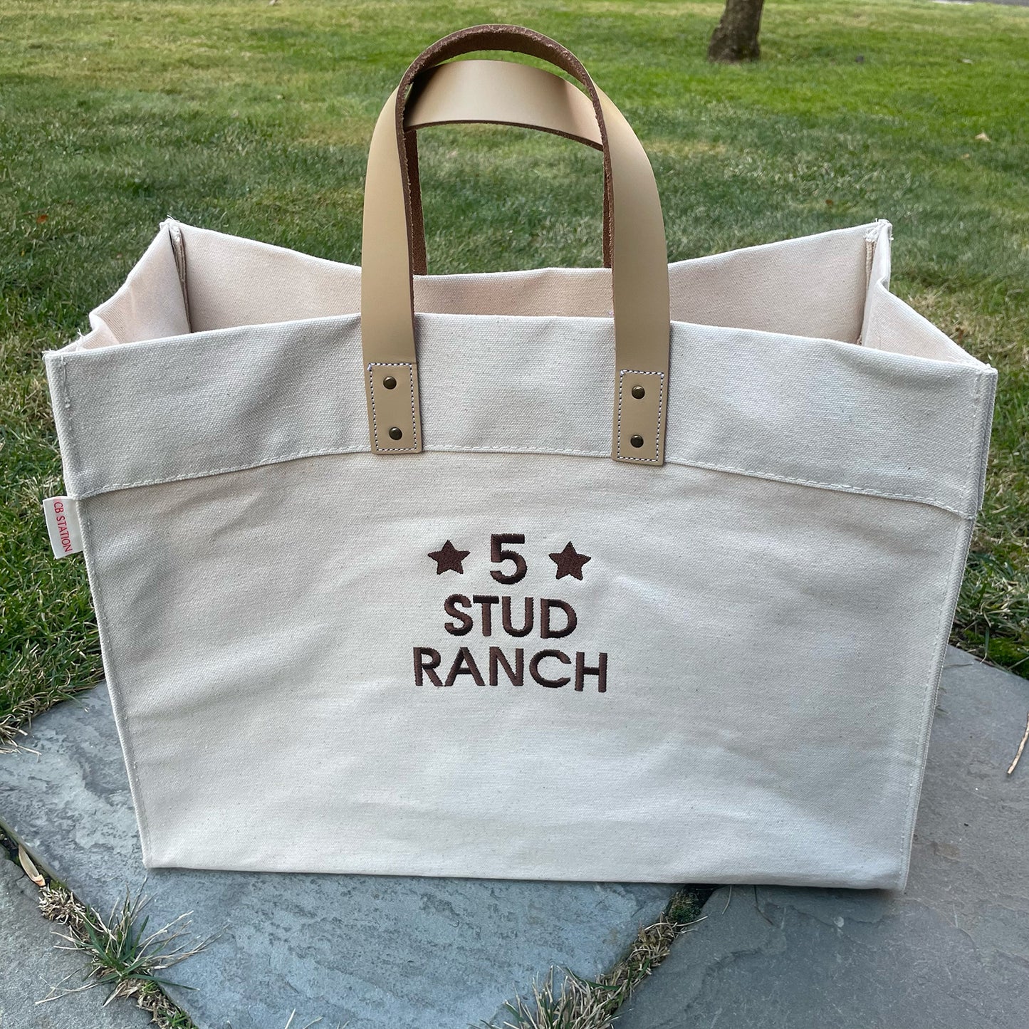 Leather Handle Tote