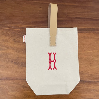 Leather Handle 2-Bottle Wine Carrier