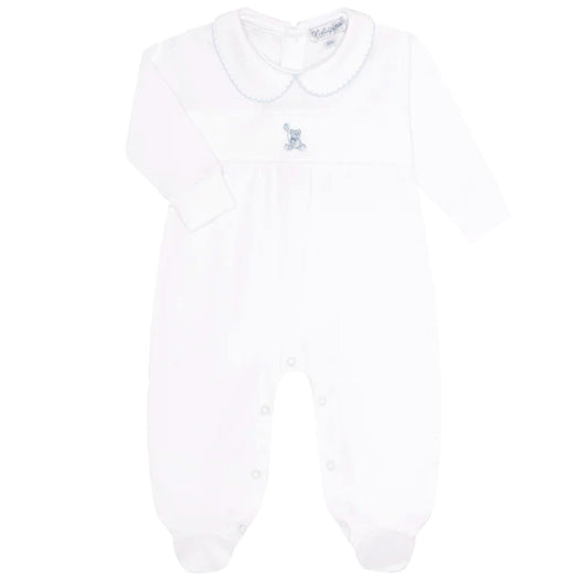 Nella Pima Bear Embroidered Footie