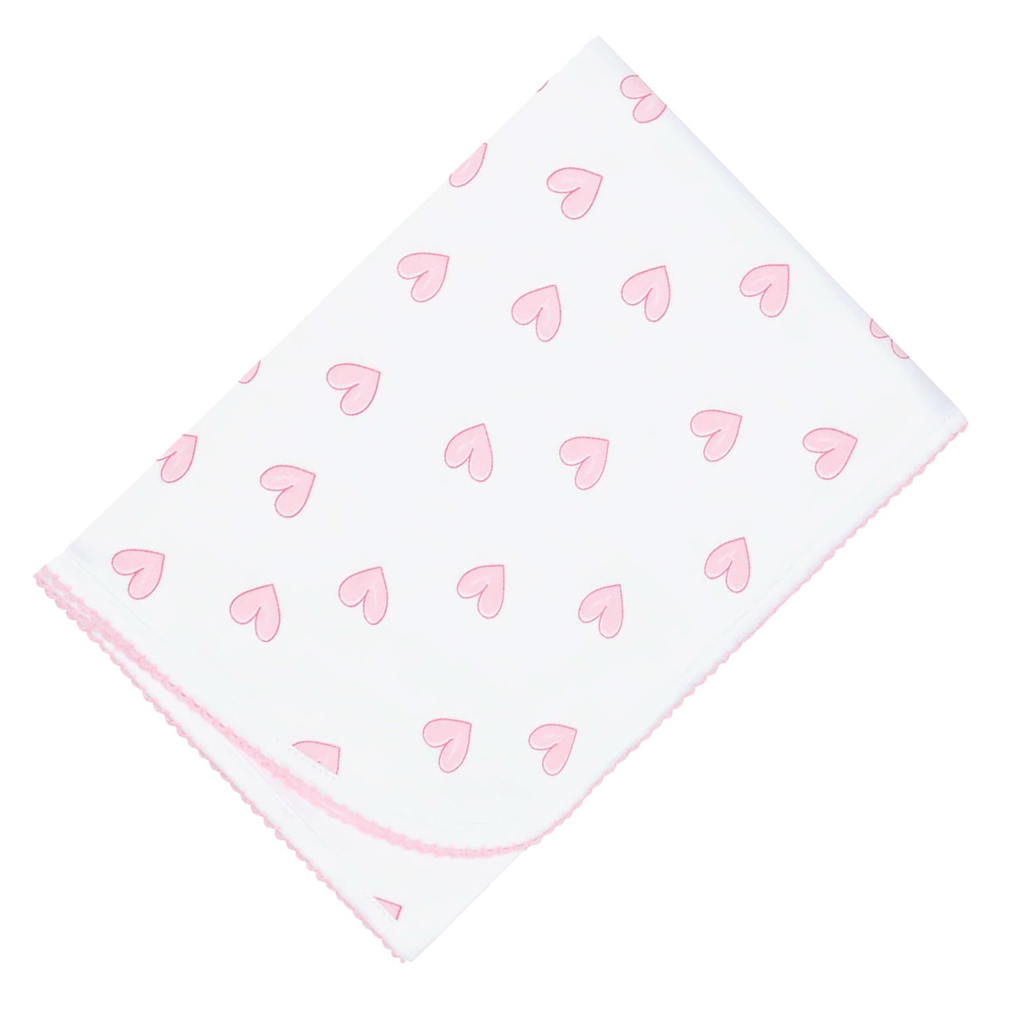 Nella Pima Heart Print Blanket