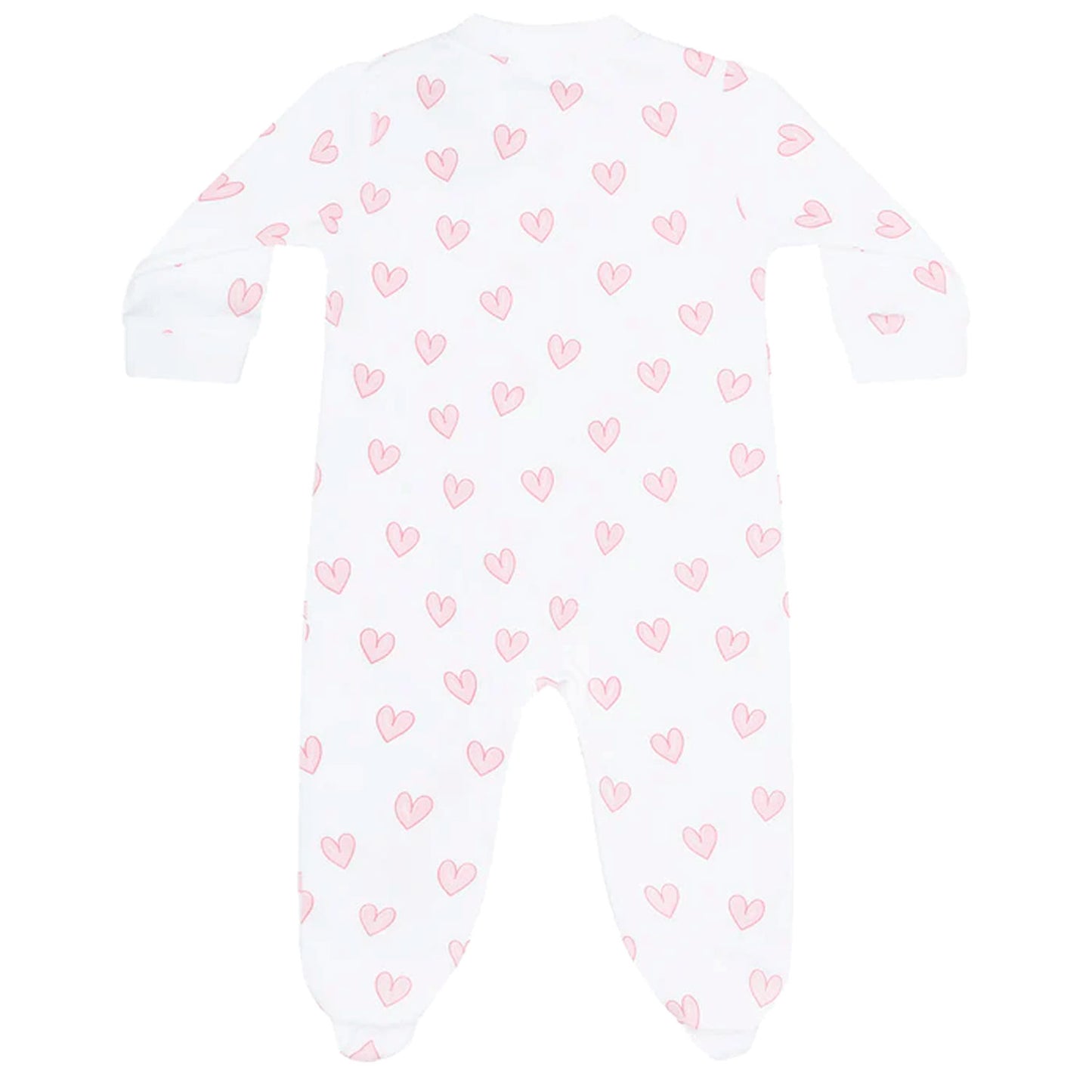 Nella Pima Heart Zipper Footie