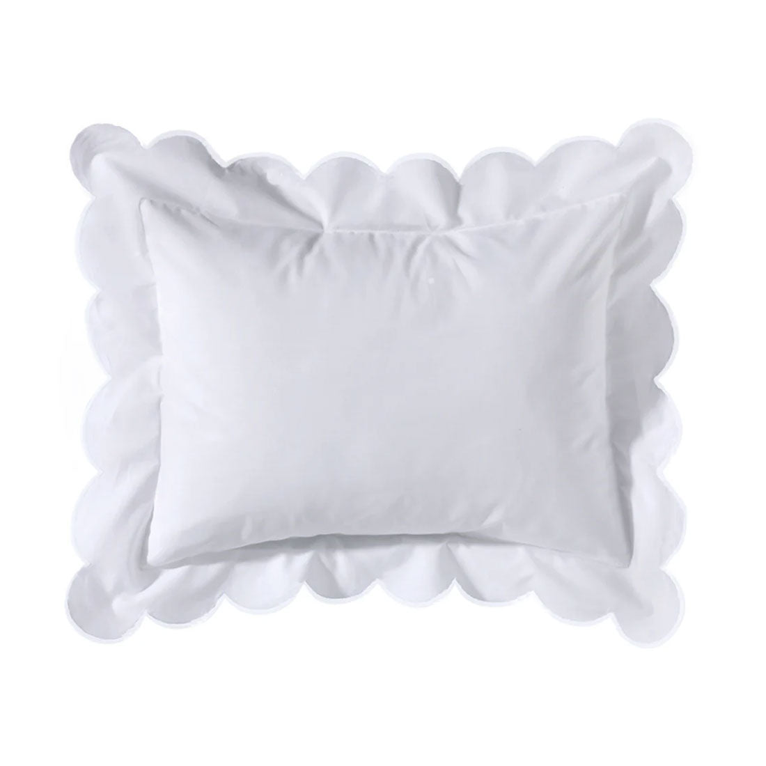 Baby Pillow with Scalloped Edge